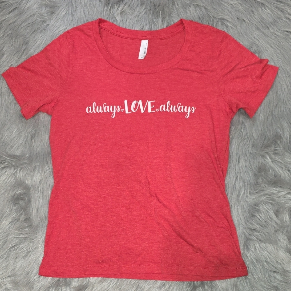 Bella Canvas Red Short Sleeve Tee - Always Love Always